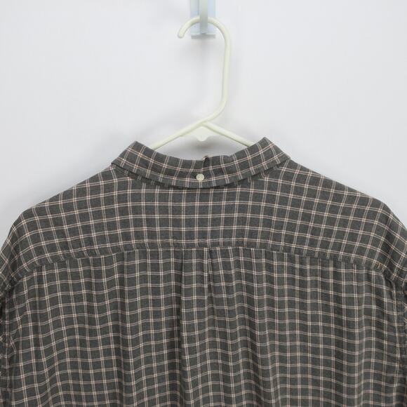 Lucky Brand Plaid Brushed Cotton Button Down Shirt Men’s XXL Gray Rust Workwear - Picture 13 of 14